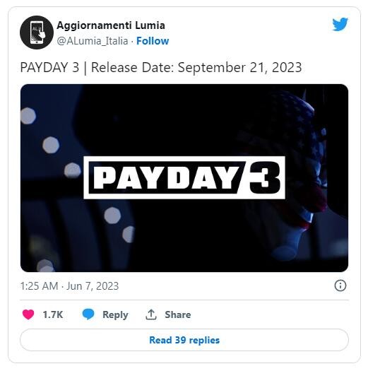 网传Starbreeze《收获日3》将于9月份推出